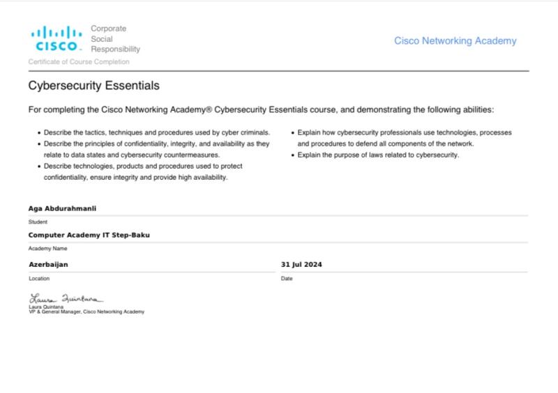 Cybersecurity Essentials - Cisco